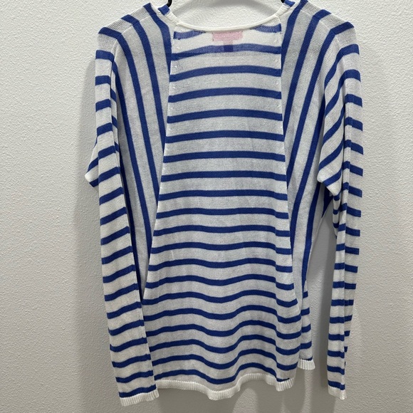 Lily Pulitzer Stasia stripe lightweight v neck cotton pullover sweater small - Picture 4 of 6